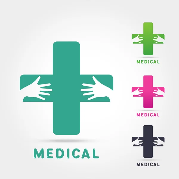 Medicinsk apotek logo designmall — Stock vektor