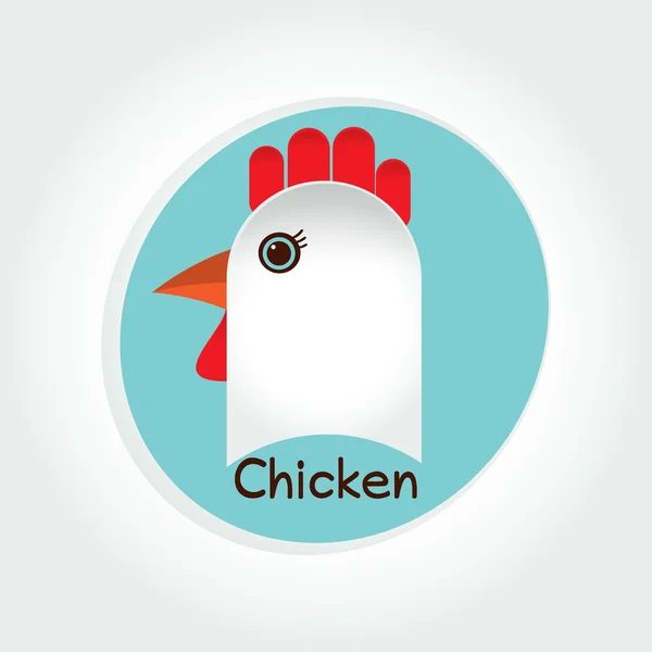 Chicken food logo vector — Stock Vector