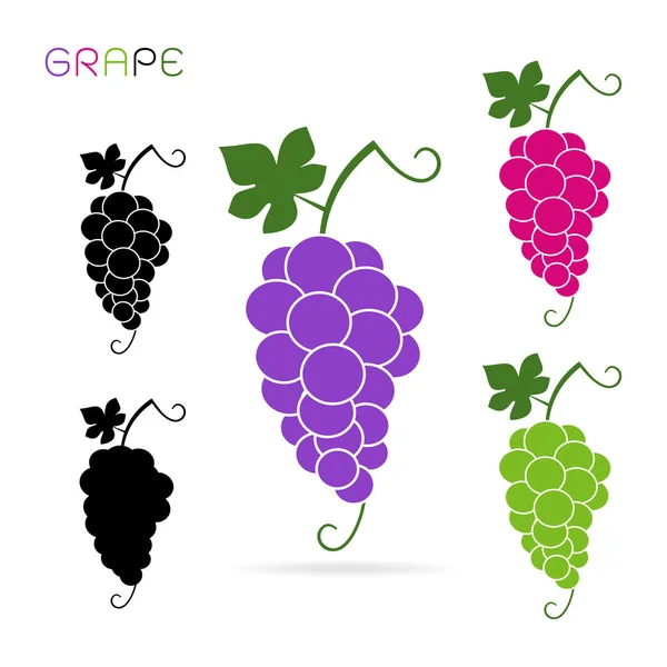 Logotipo de uvas Ícone isolado sobre fundo branco —  Vetores de Stock