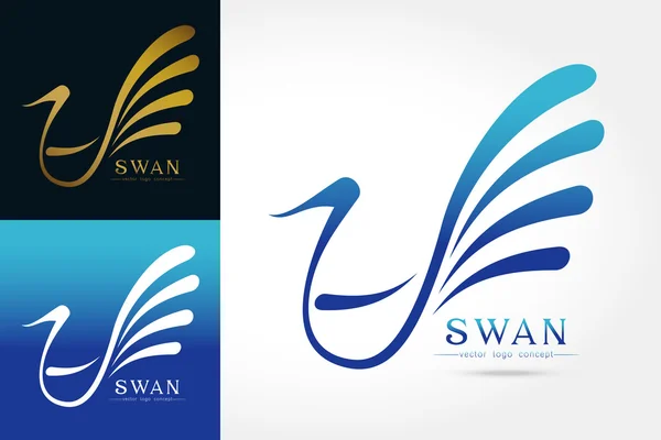 Schwan-Logo abstrakte Design-Vorlage — Stockvektor