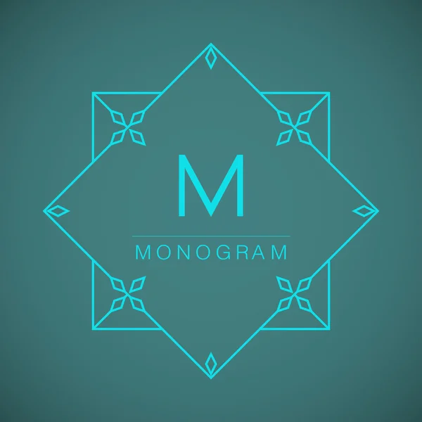 Diseño elegante del monograma — Vector de stock