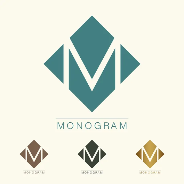 Graceful monogram design — Stock Vector