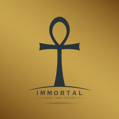 Ankh sembolü vektör çizim