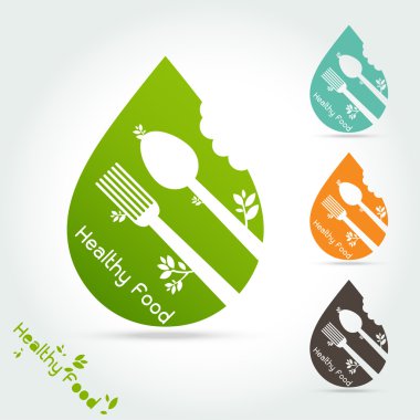 Sağlıklı Gıda Logo Şablonu