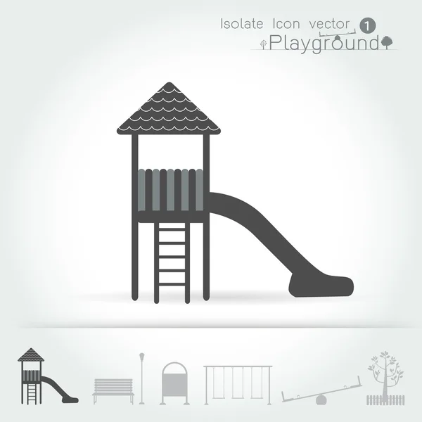 Spielplatz-Symbol isoliert Set-Vektor-Illustration. — Stockvektor