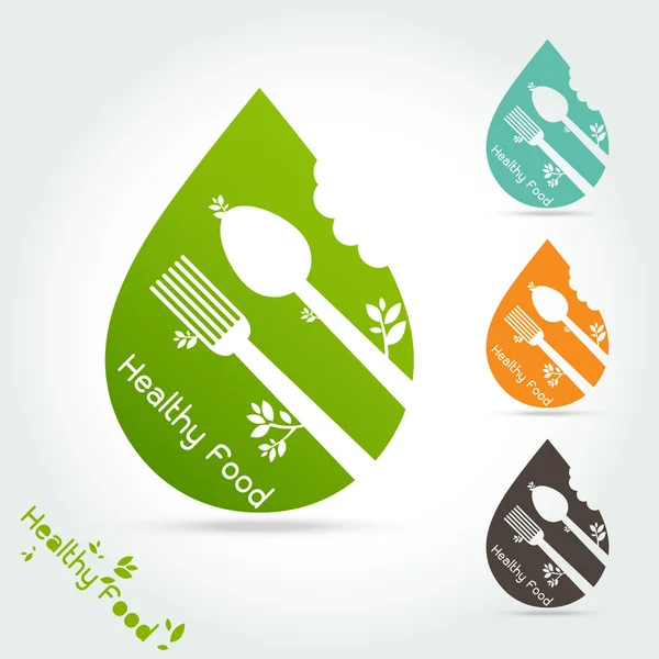 Шаблон логотипу здорової їжі — стоковий вектор