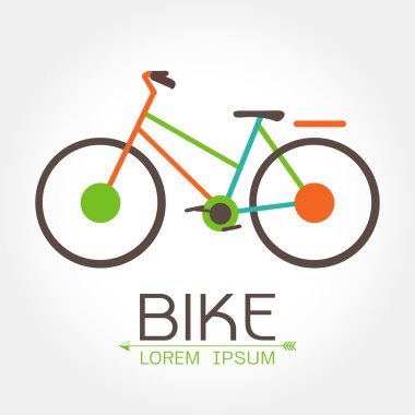 Logo Bisiklet kavramı simgesinin