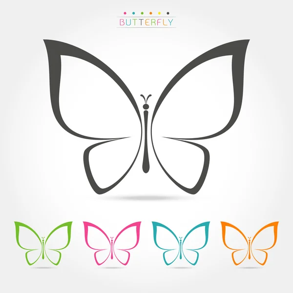 Butterfly logotyp mall — Stock vektor