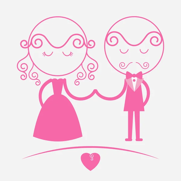 Bruiloft uitnodiging vector illustratie — Stockvector