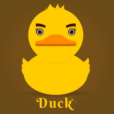 Kadın ördek düz logosunun 