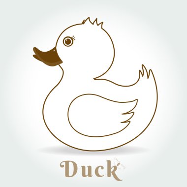 Kadın ördek düz logosunun 
