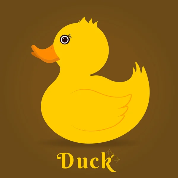 Weibliche Ente flaches Logo — Stockvektor