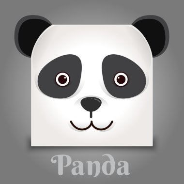 basit kayıt bir panda - siyah arka plan üzerine tasarım şablonu