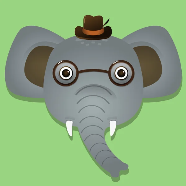 Un lindo vector elefante ilustración — Vector de stock