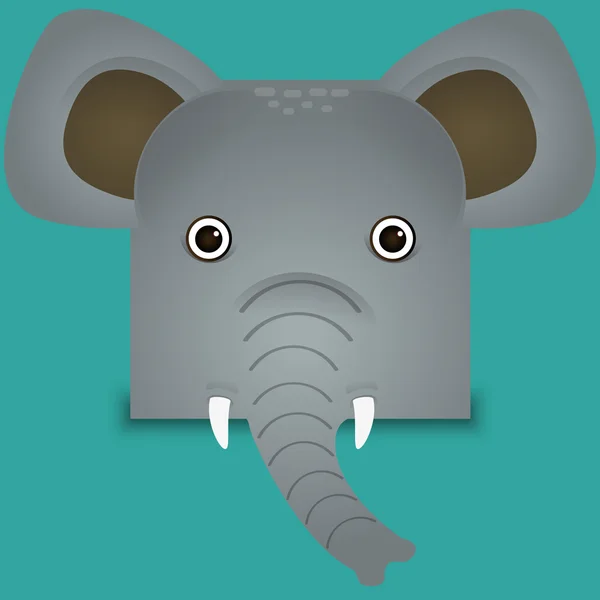 Un lindo vector elefante ilustración — Vector de stock