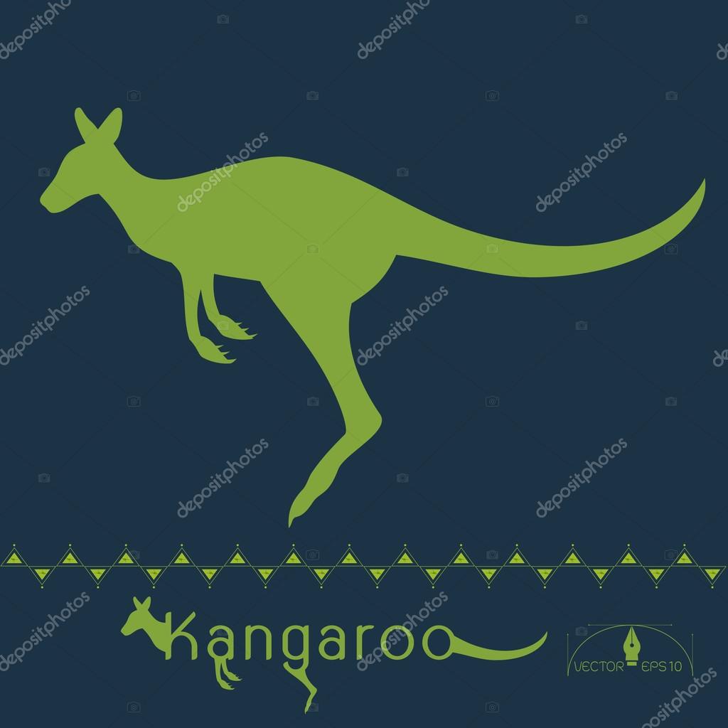 Kangaroo logo vector illustration