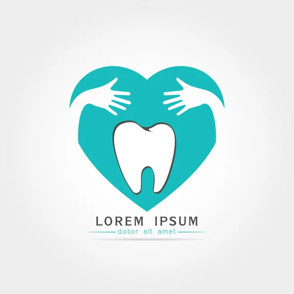 Logotyp zub ikona — Stockový vektor