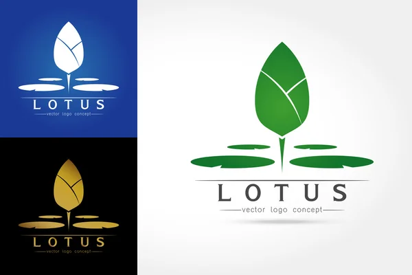 Lotus λουλούδι λογότυπο — Διανυσματικό Αρχείο