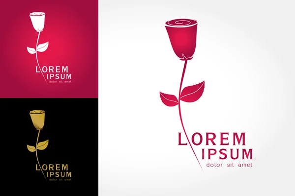 Logotipo de flor rosa — Archivo Imágenes Vectoriales