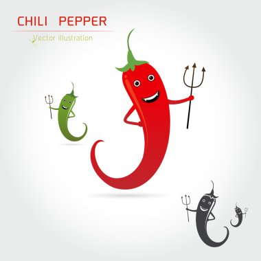 sevimli çizgi sıcak biber biber