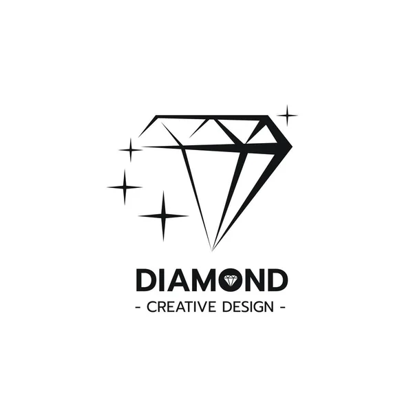 Modelo Logotipo Jóias Diamante Bonito Imagem Estilizada Ícone Logotipo Diamante — Vetor de Stock