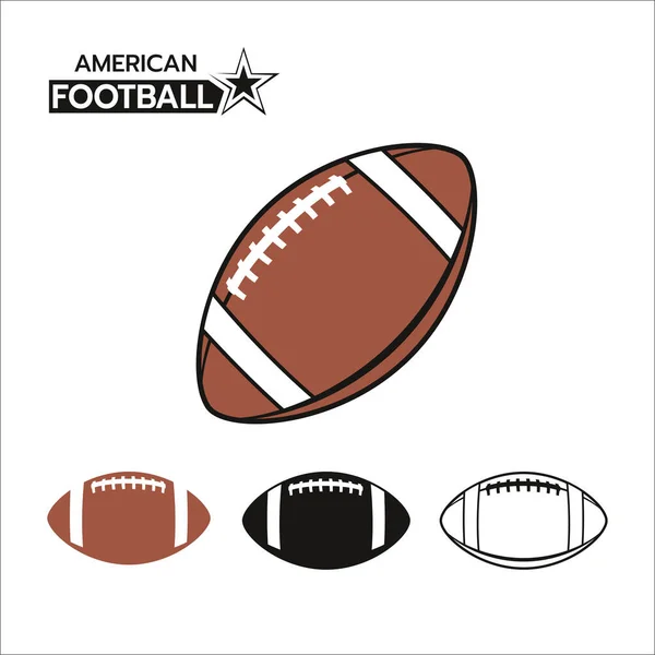 Beautiful American Football Logo Template Stylized Image Football Logo Icon — Stock Vector