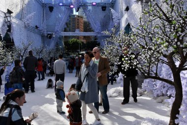 Families enjoy Winter Festival in Sydney clipart