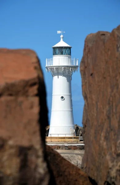 Bau eines Wellenbrecher-Leuchtturms in Wollongong — Stockfoto