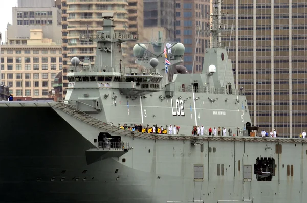HMAS Canberra navio no dia da Austrália — Fotografia de Stock