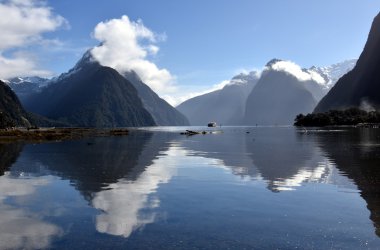Milford Sound and Mitre Peak  clipart