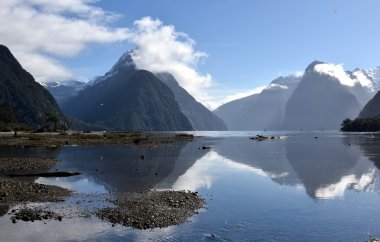Milford Sound and Mitre Peak  clipart