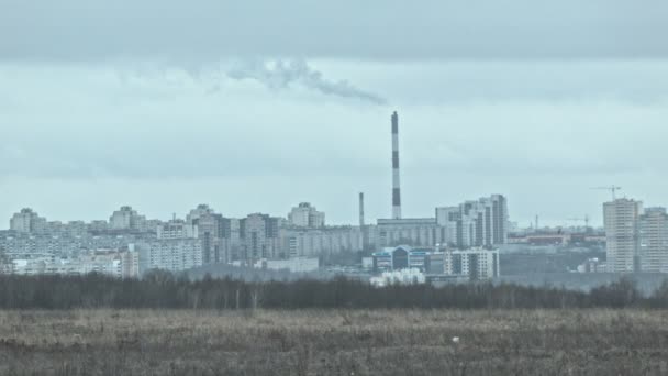 Vista do panorama da cidade suja — Vídeo de Stock