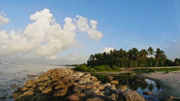 Tropická pláž v Dominikánské republice time-lapse — Stock video