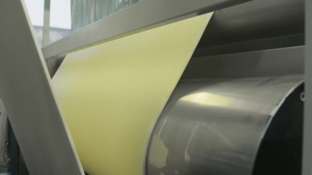 Ruwe plastic folie extrusielijn — Stockvideo