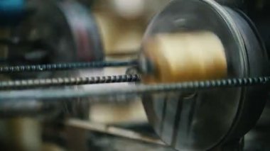 Cam elyaf takviye, üretmek için eski çizilmiş döndürülmüş mekanizma yakın çekim