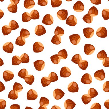 Fındık pürüzsüz desen. Beyaz arkaplan