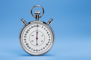 Stopwatch on blue background clipart