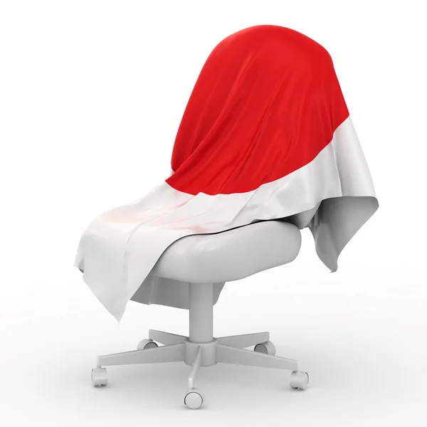 Flag of Japan on white chair — Stock Photo, Image