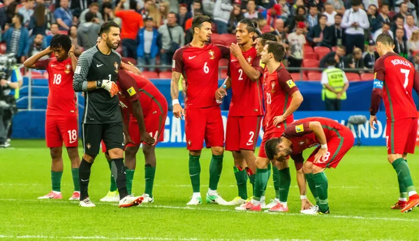 Kazan Russie Juin 2017 Portugal Équipe Nationale Football Avant Tir — Photo