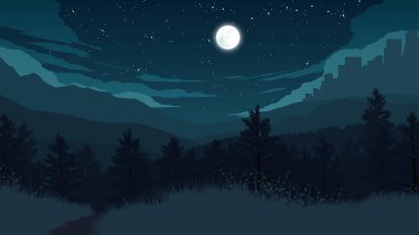 Orman manzarası çizimi