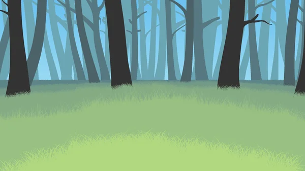 Illustration de paysage forestier — Image vectorielle