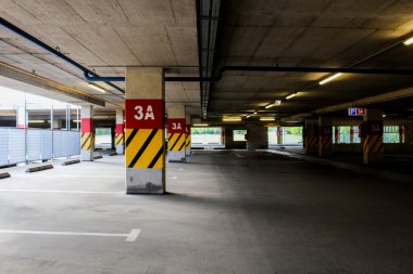 Empty parking lot area