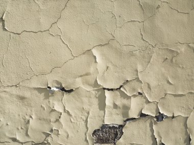 Çatlama ve bir duvara soyulması boya