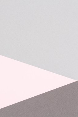 Soyut renkli kağıt dokusu arkaplanı. Pastel pembe ve açık gri renkte minimal geometrik şekiller ve çizgiler
