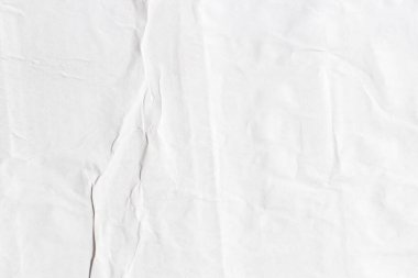 Eski beyaz kağıt yırtılmış kağıt arka plan boş buruşmuş posterler grunge doku yüzeyi