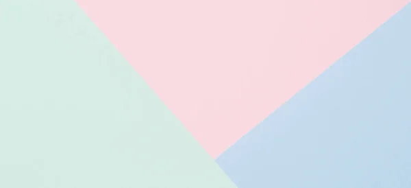 Abstract colored paper texture background. Minimal geometric shapes and lines in light blue, pastel pink, green colors — Stock Photo, Image