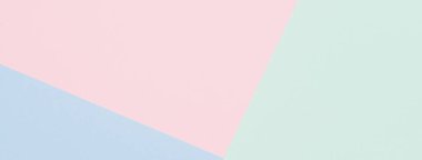 Soyut renkli kağıt dokusu arkaplanı. Açık mavi, pastel pembe ve yeşil renkte en az geometrik şekil ve çizgiler