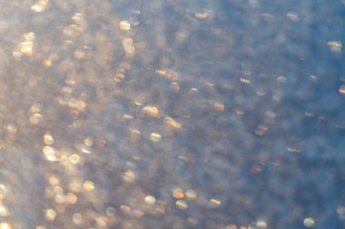 Soyut bulanık bokeh açık altın ve mavi renk arkaplanı