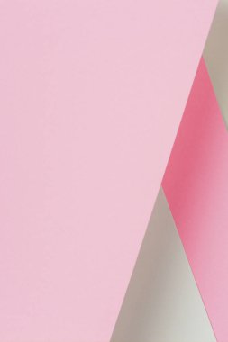 Soyut renkli kağıt dokusu arkaplanı. Minimum geometrik şekiller ve açık yeşil çizgiler ve pastel pembe renkler