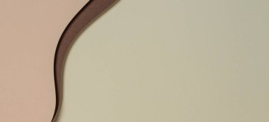 Soyut renk kağıtları geometri kompozisyonu arkaplan sarı, bej ve kahverengi tonlu